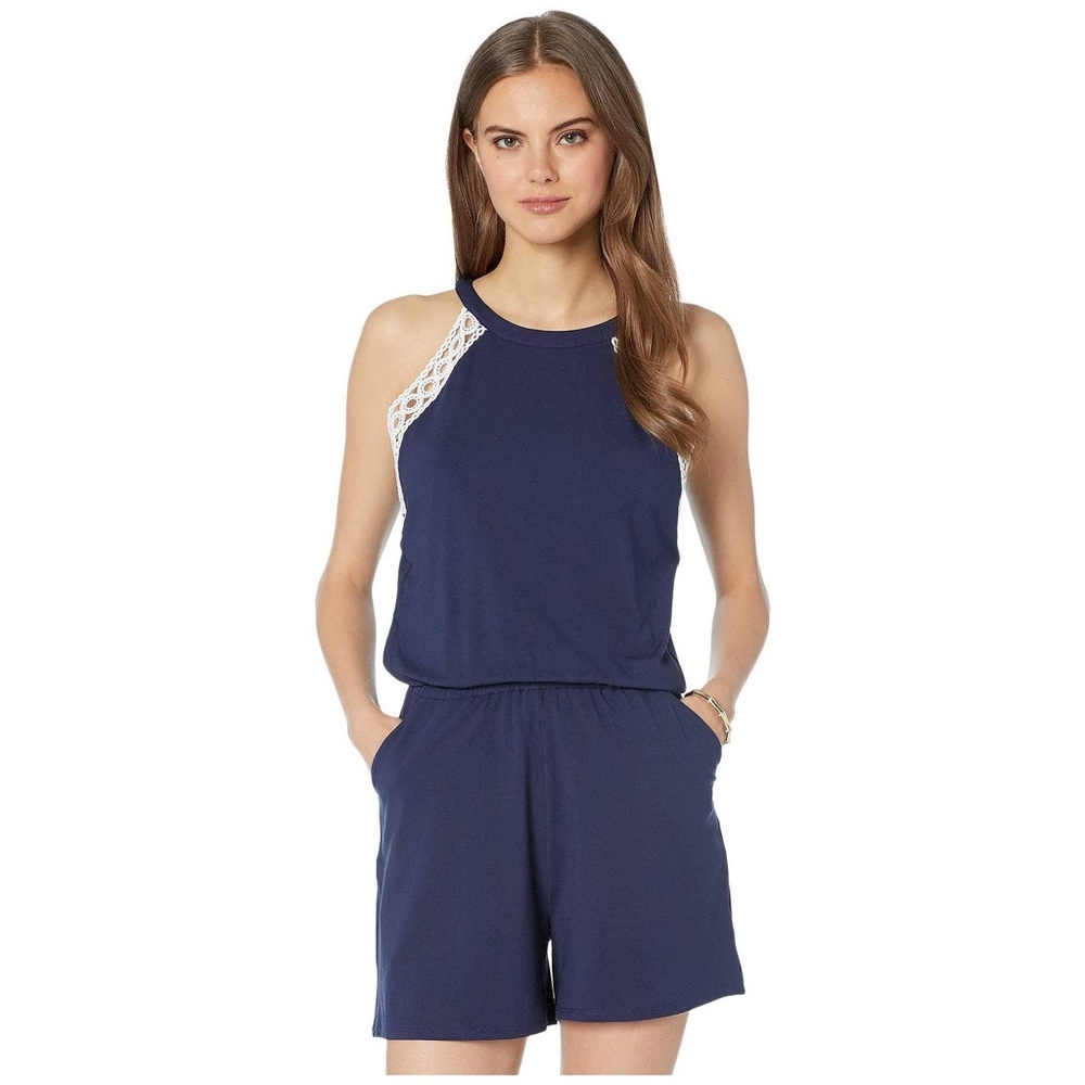 Lilly navy romper